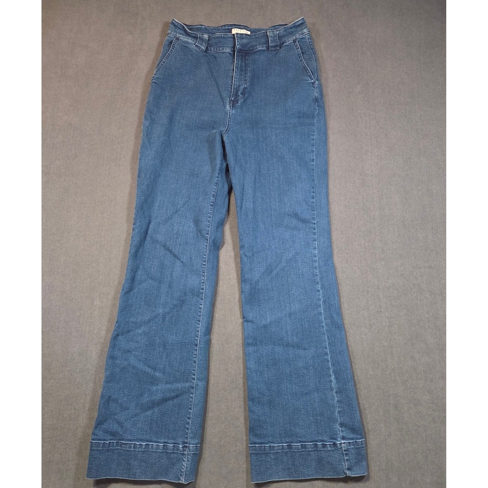 Bagatelle Collection Wide Leg Jeans Womens 30 Blue High Rise Stretch Denim